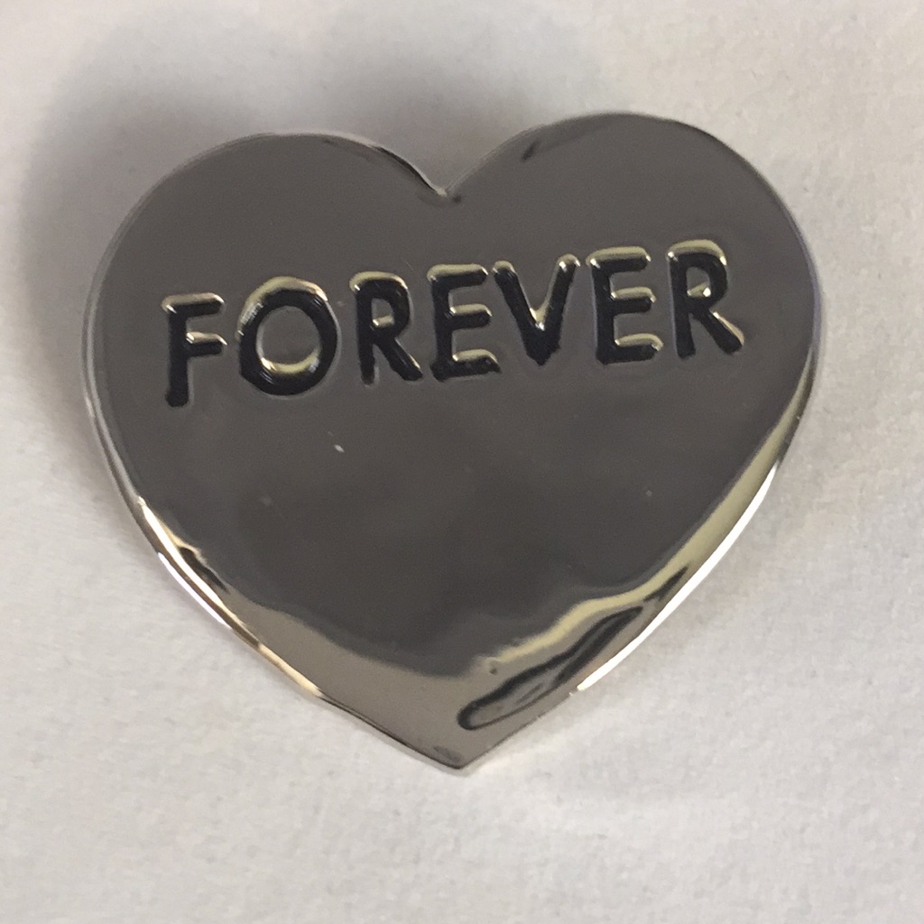 Ganz Forever Pin Polished Silver Tone Heart